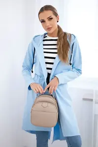 Coat with a longer azure back