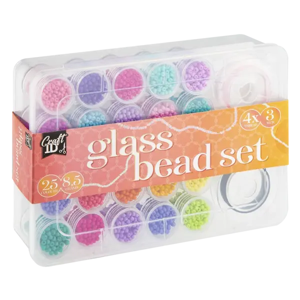 Craft Creative Veľká sada sklenených korálok 25 farieb