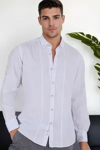 G921 DEWBERRY MEN'S SHIRT-WHITE