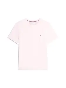 TOMMY HILFIGER Tričko 'Flag Embroidery Slim'  rosé