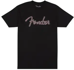 Fender Spaghetti Logo Wavy Checker Tee Pink XXL