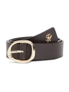 TOMMY HILFIGER Opasky 'Sculpted Buckle'  hnedá