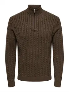 Only & Sons Sveter 'ONSLoui'  čokoládová