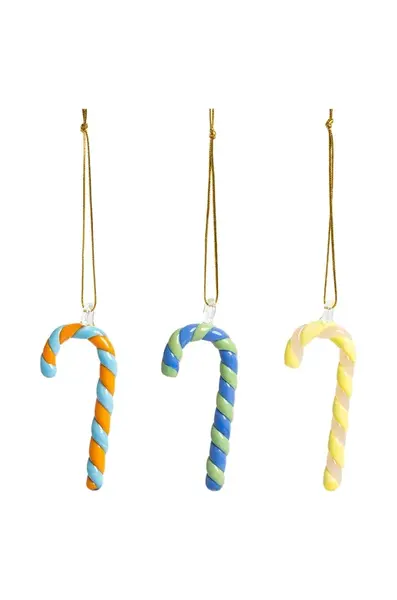 &k amsterdam  Závesná dekorácia  candy cane 3-pak