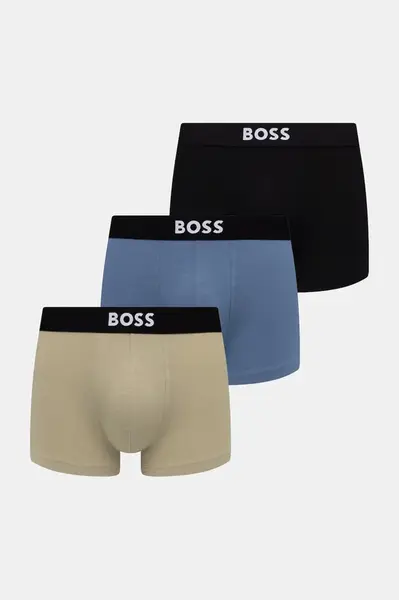 BOSS  boxerky pánské bavlněné s elastanem Trunk 3P  ONE 3-pack