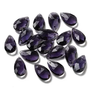 Faceted Teardrop Glass Pendants