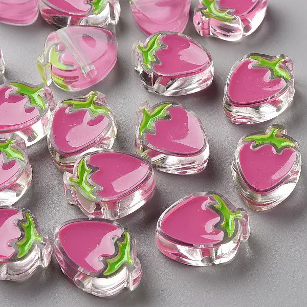 Transparent Enamel Acrylic Beads
