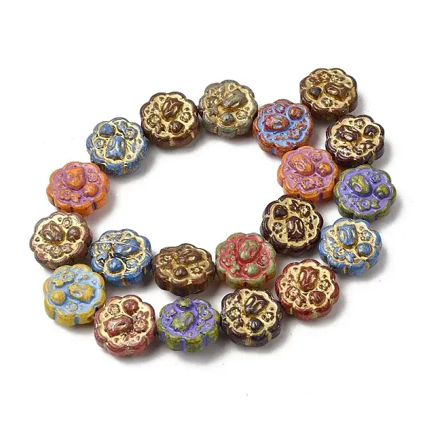 Painted Glass Beads Strands