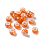 Spray Painted ABS Plastic European Beads
