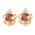 Brass Pave Cubic Zirconia Connector Charms