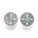 Zinc Metal Alloy & Natural Turquoise Buttons