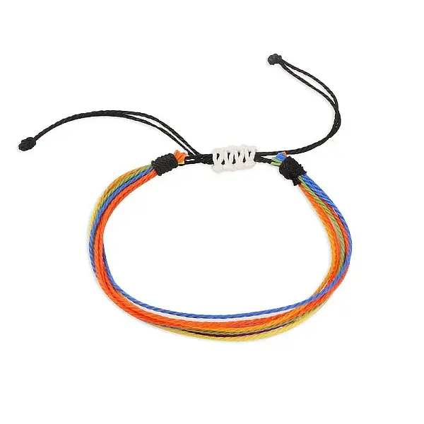 Multi-strand Fibre Wax Threads Braided Bracelet