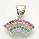 Brass Micro Pave Cubic Zirconia Pendants
