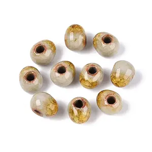 Handmade Crackle Porcelain Beads