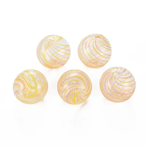 Transparent Handmade Blown Glass Globe Beads