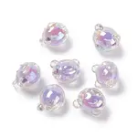UV Plating Rainbow Iridescent Acrylic Beads