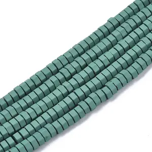 Spray Painted Non-magnetic Synthetic Hematite Beads Strands