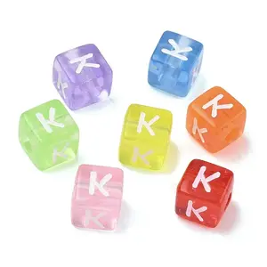 Spray Painted Transparent Acrylic Beads