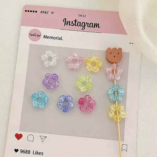 Transparent Crackle Acrylic Beads