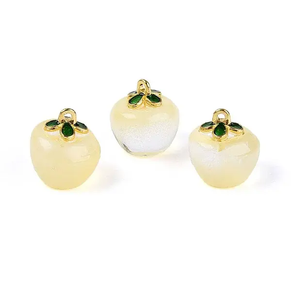 Transparent Glass Apple Pendants