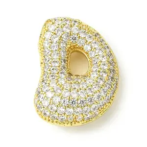Rack Plating Brass Cubic Zirconia Pendants