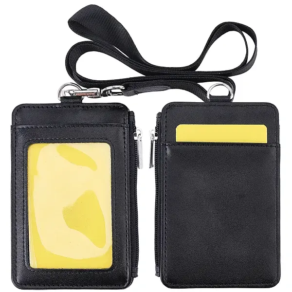 1Sets Rectangle Cowhide Name Card Holders