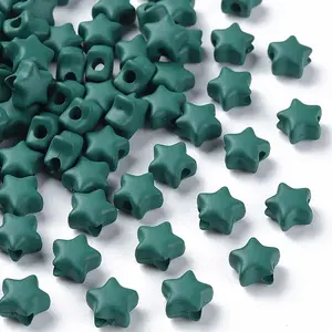 Spray Painted Acrylic Beads