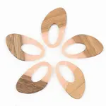 Opaque Resin & Walnut Wood Pendants