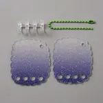 Gradient Glitter Plastic Loose Leaf DIY Disc Keychain
