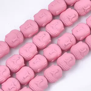 Spray Painted Non-magnetic Synthetic Hematite Beads Strands