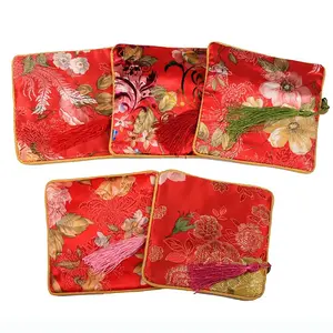 Retro Square Cloth Zipper Pouches