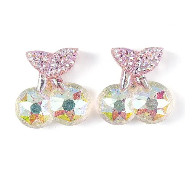 Transparent Epoxy Resin Fruit Cherry Decoden Cabochons