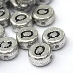 Plated Acrylic Horizontal Hole Letter Beads