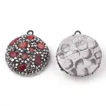 Polymer Clay Rhinestone Pendants