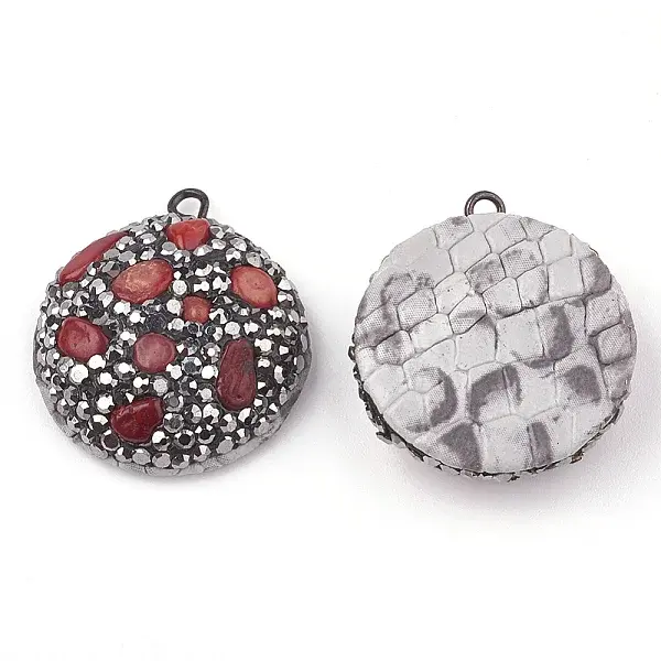 Polymer Clay Rhinestone Pendants