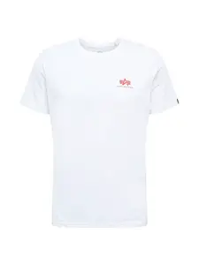 ALPHA INDUSTRIES Tričko  červená / čierna / biela