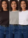 Trendyol Curve Tričko  čierna / biela