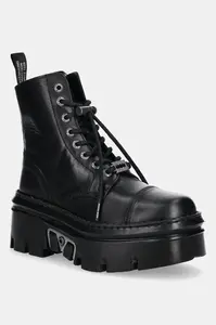 Kožené workery New Rock Crust Negro, Reactor Negro E14 Casco Con Lateral