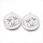 Brass Micro Pave Clear Cubic Zirconia Pendants