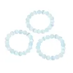 Round Natural Selenite Beaded Stretch Bracelets