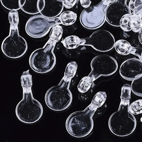 Transparent AS Plastic Pendant Blanks