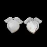 Natural White Shell Carved Fruit Pendants
