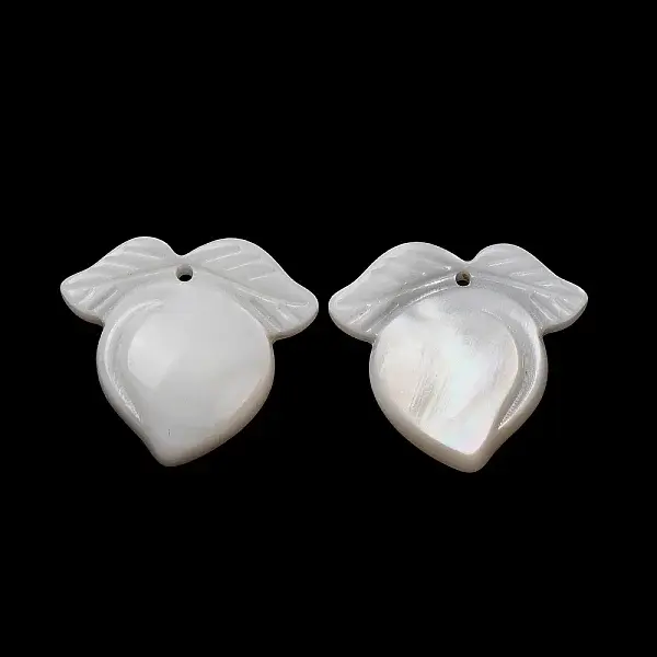 Natural White Shell Carved Fruit Pendants