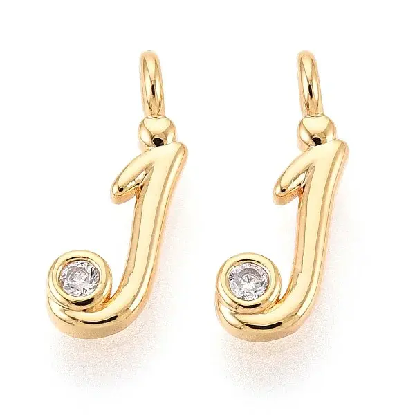 Brass Micro Pave Cubic Zirconia Charms