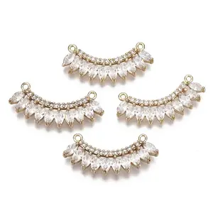 Brass Micro Pave Cubic Zirconia Pendants