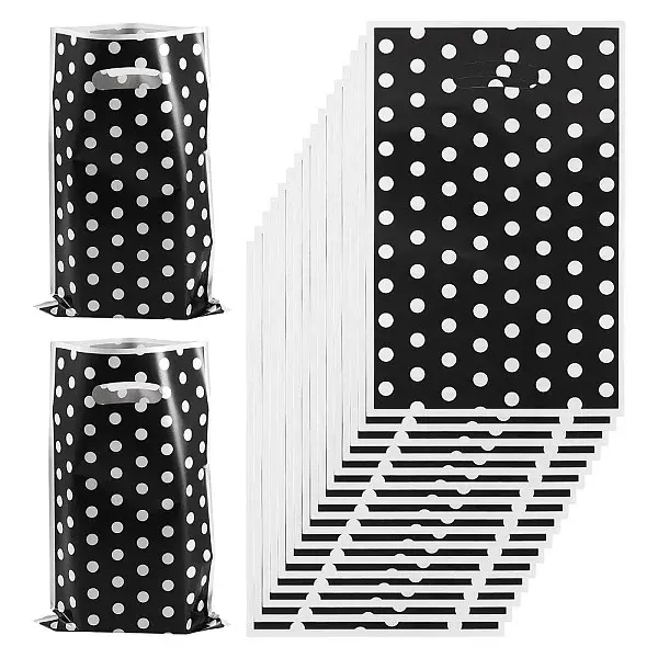Polka Dot PET Plastic Packing Bags with Die Cut Hole Handle