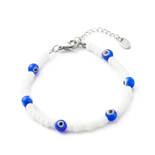 Round Glass Beaded Bracelet
