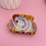 Cellulose Acetate Vortex Pattern Claw Hair Clips