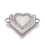 Brass Micro Pave Cubic Zirconia Links