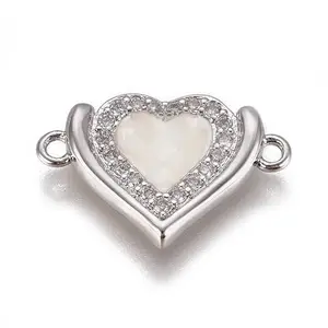 Brass Micro Pave Cubic Zirconia Links